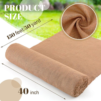 Rollo arpillera 40x150pies alta densidad 50uds jardinería