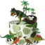 Decoración tartas dinosaurios huevos hojas árbol fiesta