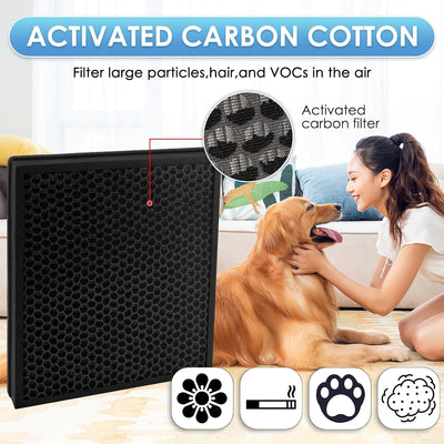 2 Filtros Vital 100S comp LEVOIT HEPA H13 carbón activado