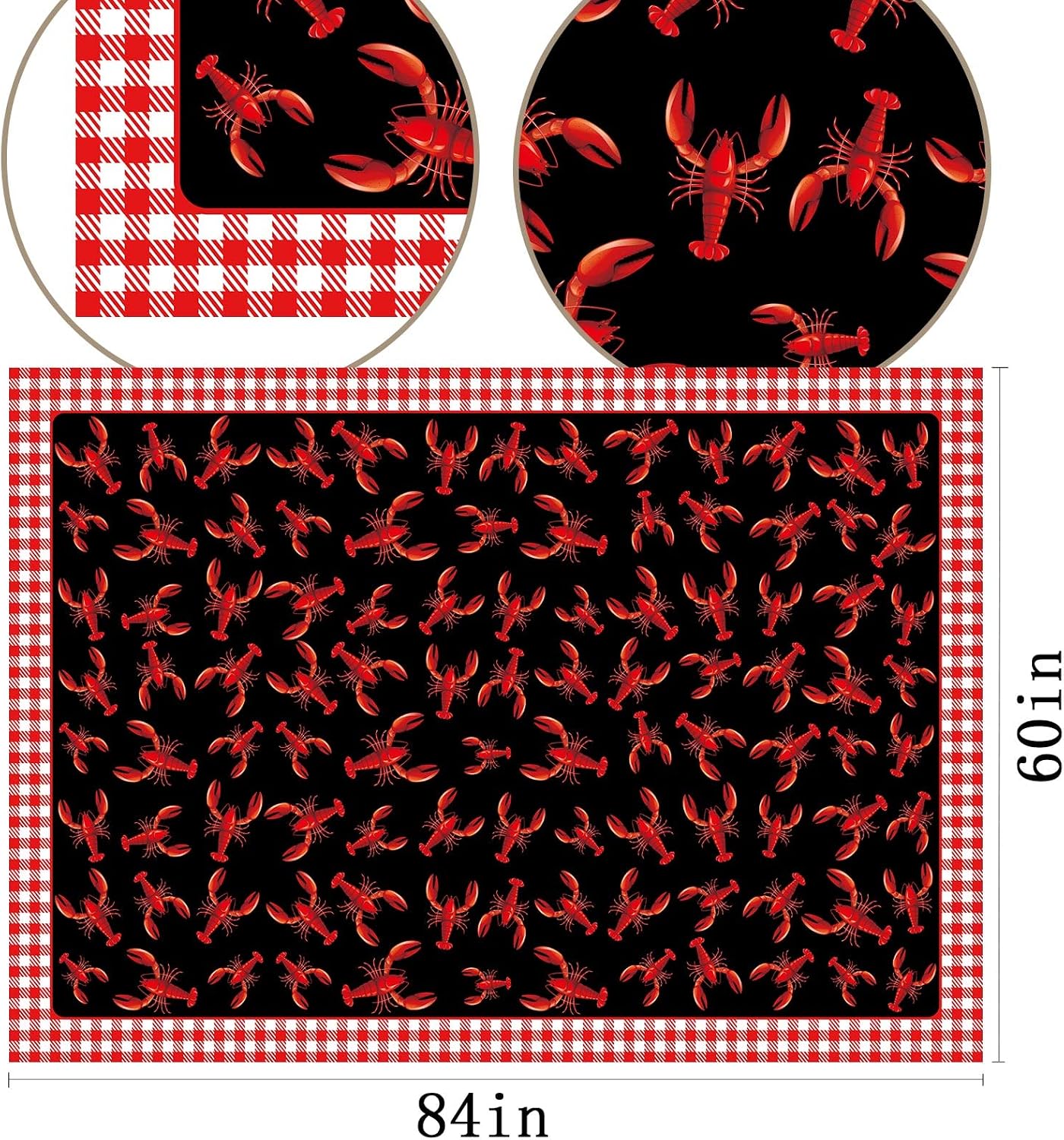 Mantel cuadros rojo y blanco para fiestas