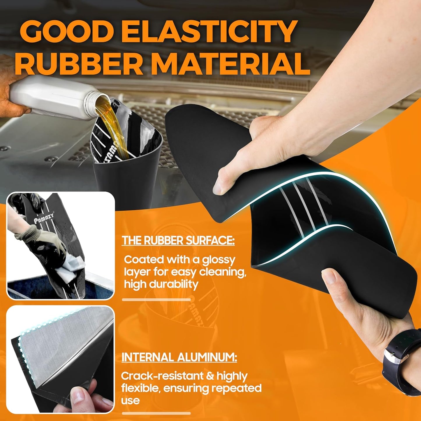 Embudo silicón flexible 19.7x7.87pulg reutiliz.