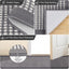 Alfombra pasillo 2x10ft antiderrap lavable gris