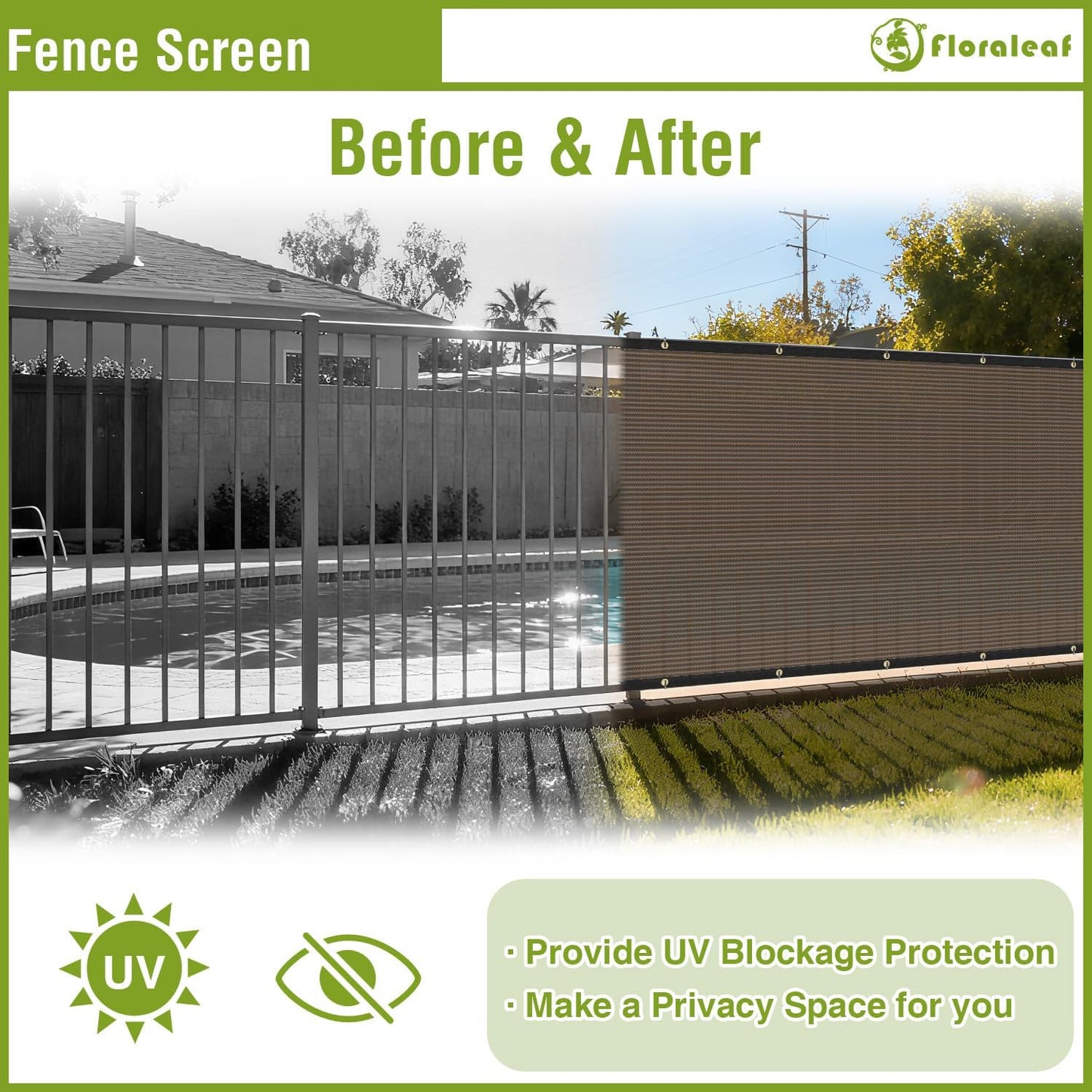 Malla sombra valla privacidad 1,8x3,7m proteccion exterior
