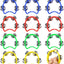 12 Pzas Panderetas Plástico Mini Ritmo 4 Colores