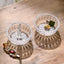 2 Bandejas Cristal Joyas 3.1" Redondo Transparente