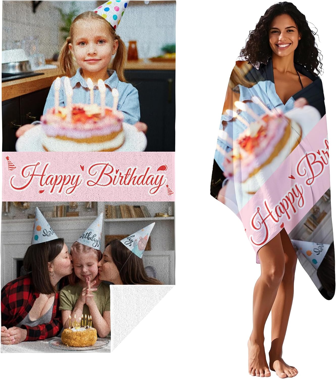 Toalla playa personalizada regalo cumpleaños mamá papá