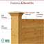 Cerca de madera 4x4ft 2 paneles privacidad al aire libre