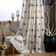 Cortinas bordadas flores azules 60x106" 2 paneles
