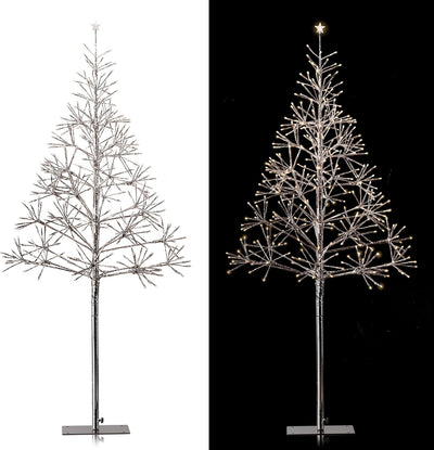 Árbol Navidad artificial 53" 380 luces LED blancas cálidas