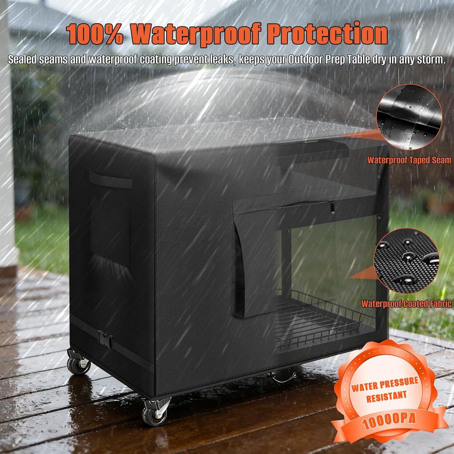 Cubierta mesa prep exterior 36" impermeable
