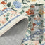 Alfombra floral lavable 4x6ft antiderrap dormitorio niños