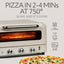 Horno eléctrico pizza interior 1800W 750°F piedra cerámica
