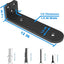 Soportes estante flotante L 30cm 6 Pzas negros 90kg