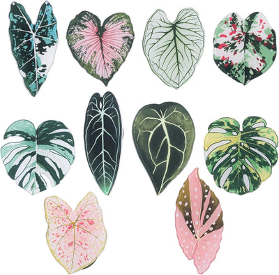 10 imanes decorativos para nevera en forma de hojas