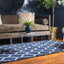 Alfombra área rectangular 2x2pulg x 3x1pulg azul oscuro