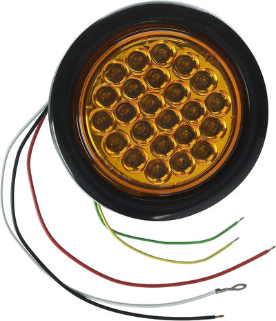 Luz estroboscópica ámbar 4pulg para vehículos 24 LEDs