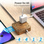 Regleta sobretensiones 8 tomas con USB-C y USB-A acabado madera