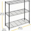 Estantería 3 niveles metal 1200lb cocina ajustable