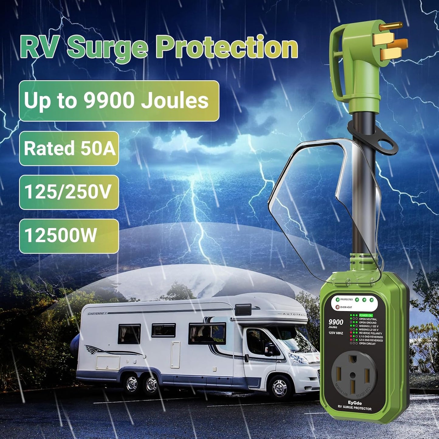 Protector sobretensiones RV 50A impermeable