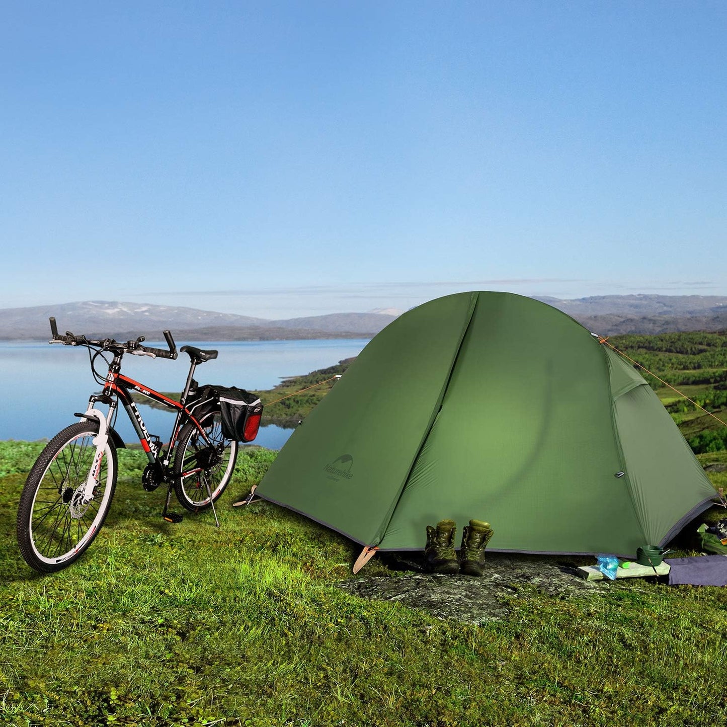 Tenda para 1 persona camping ligera impermeable con