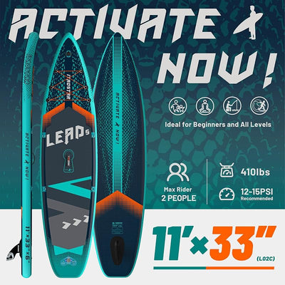Tabla SUP inflable 12x35/11x33 con 5 aletas para jóvenes