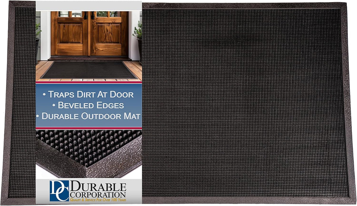 Alfombrilla entrada goma resistente exterior negro