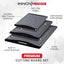 3 Pzas Tablas Cortar Plástico Antideslizantes Gris/Negro