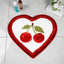 Alfombra ducha microfibra antiderrap forma corazón 25.6x23.6pulg