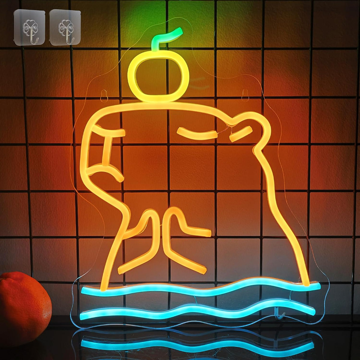 Letrero Capybara LED USB para decorar hogar y fiestas