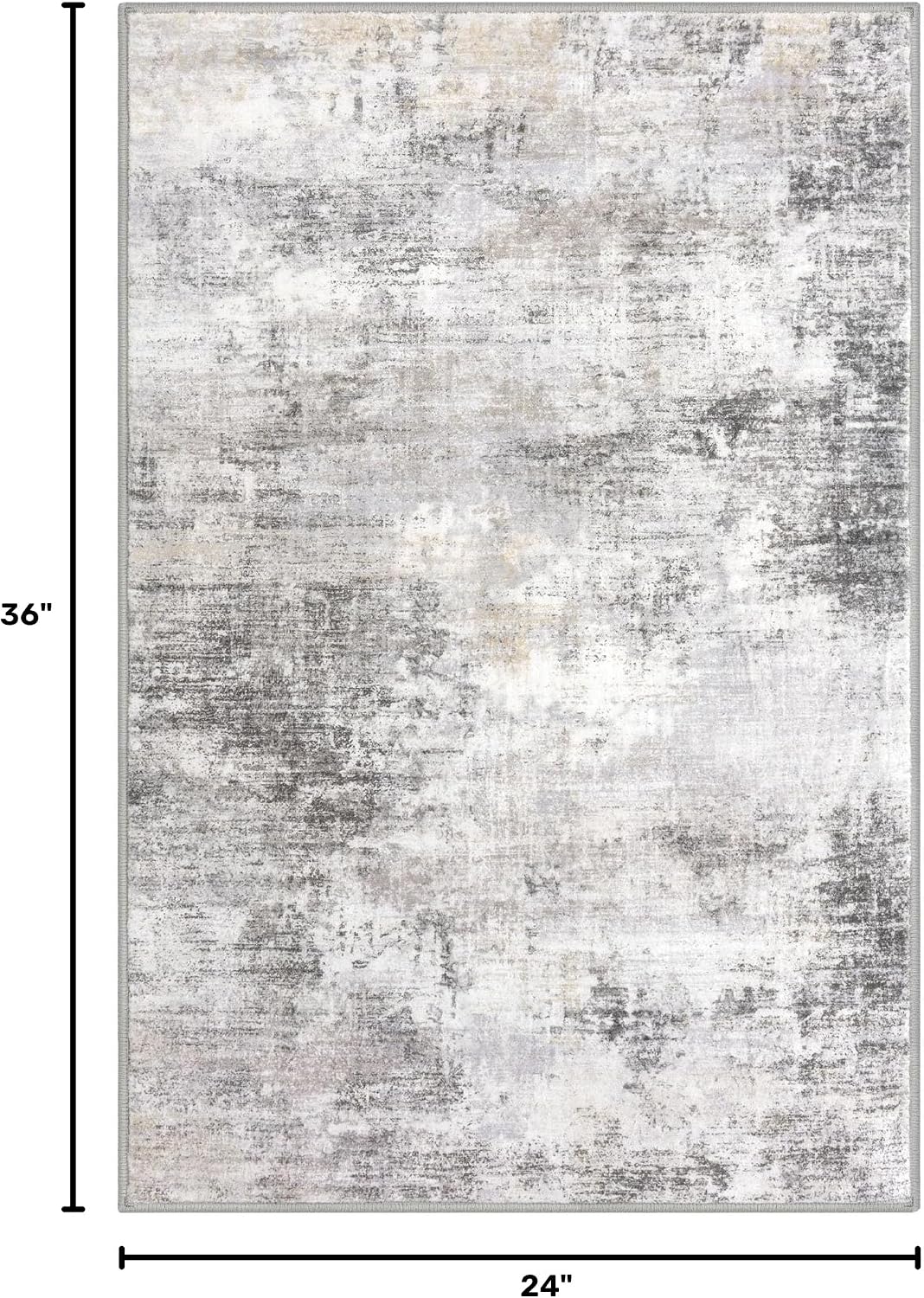 Alfombra entrada 2x3ft lavable antiderrap gris beige