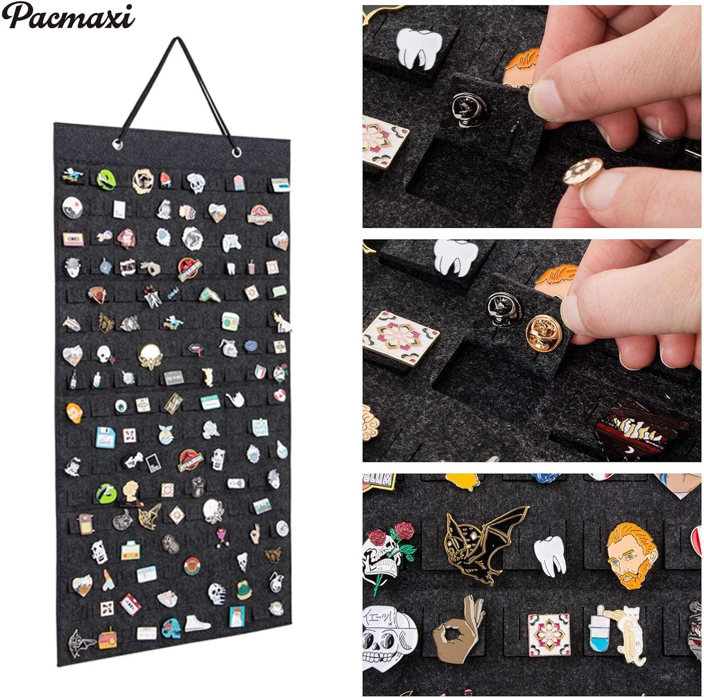 Organiz. colgante para broches capacidad 96