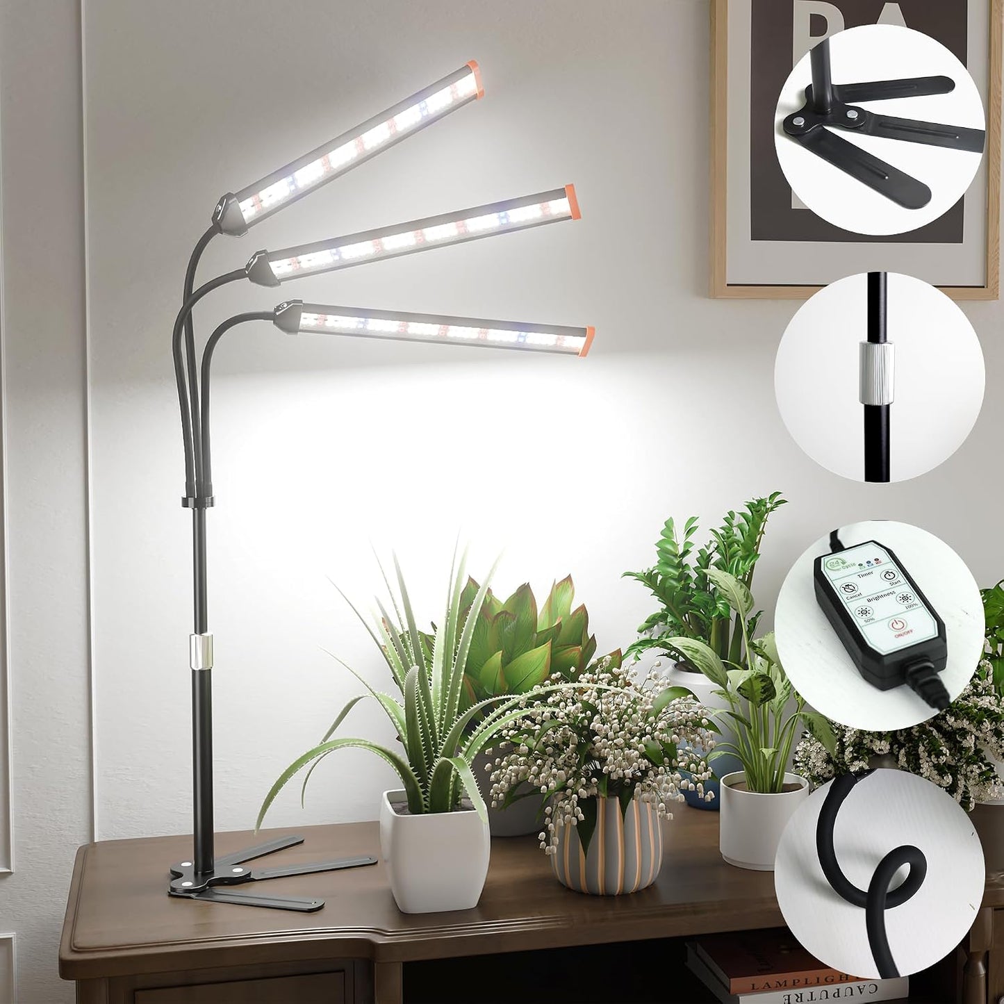 Luz cultivo espectro completo 5000K LED para suculentas