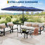Sombrilla patio 15ft base doble cara UV duradero