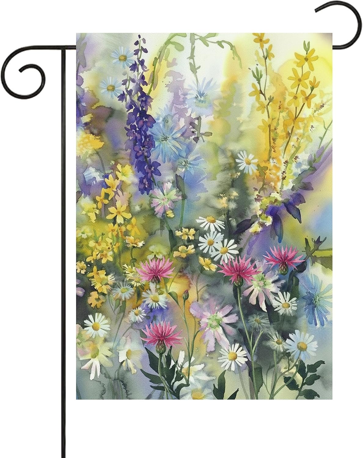 Bandera jardín doble cara 12x18" flores verano primavera