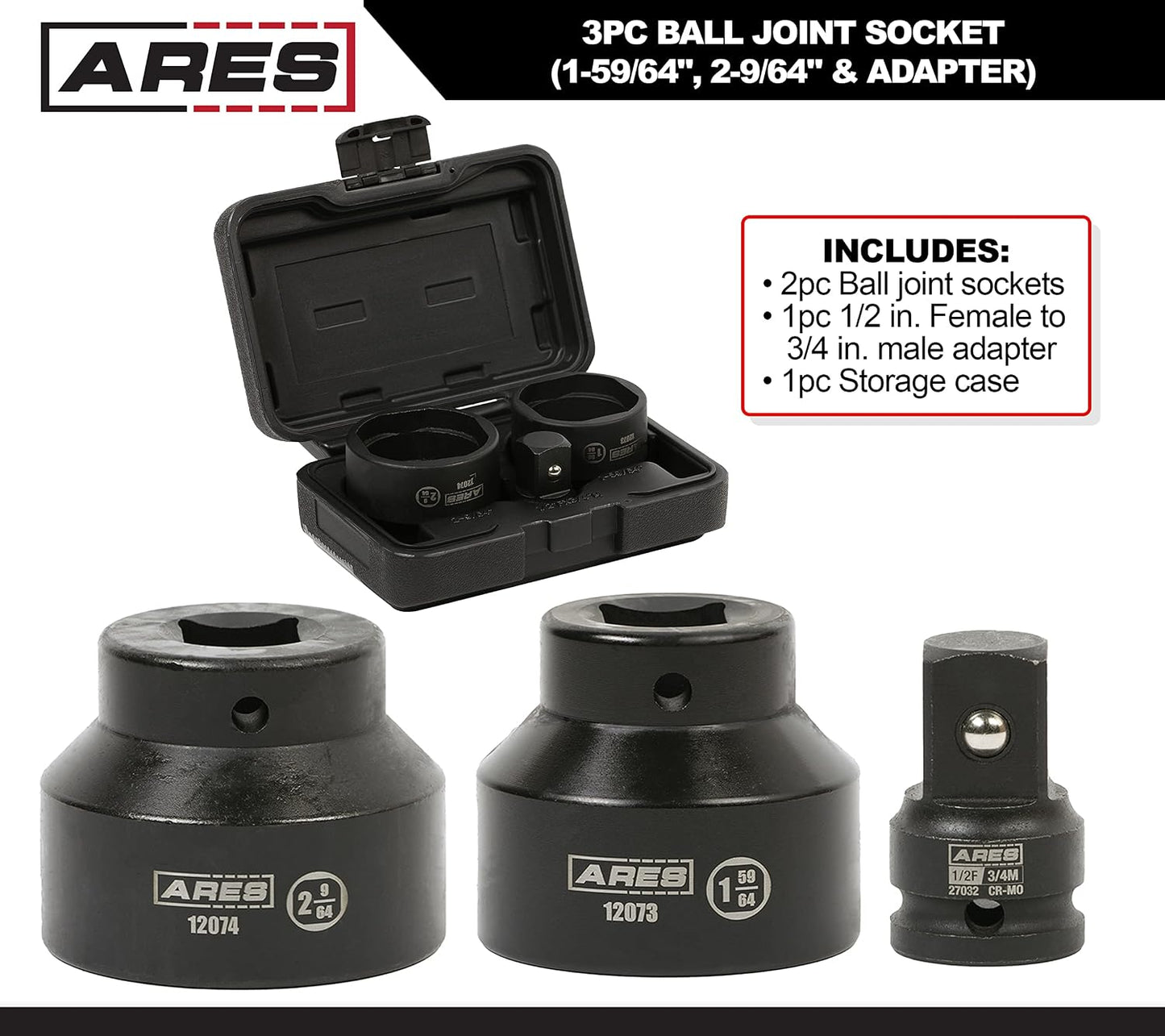 Set 3 zócalos junta bola 3/4" comp Chrysler