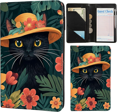 Libreta para camarera de cuero con bolsillo y organizador de dinero