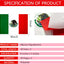 2 Banderas Mexico 60ft Cadena Pequeña Colgante