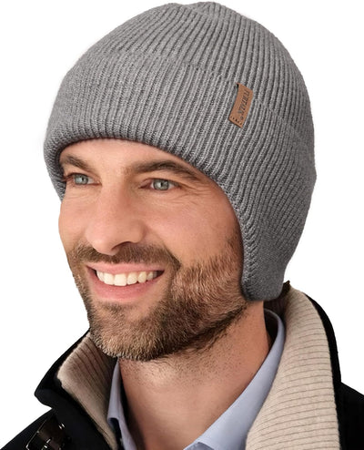 Gorro invierno con solapa forro polar para hombres exterior