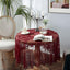 Mantel encaje rojo bordado floral redondo 60