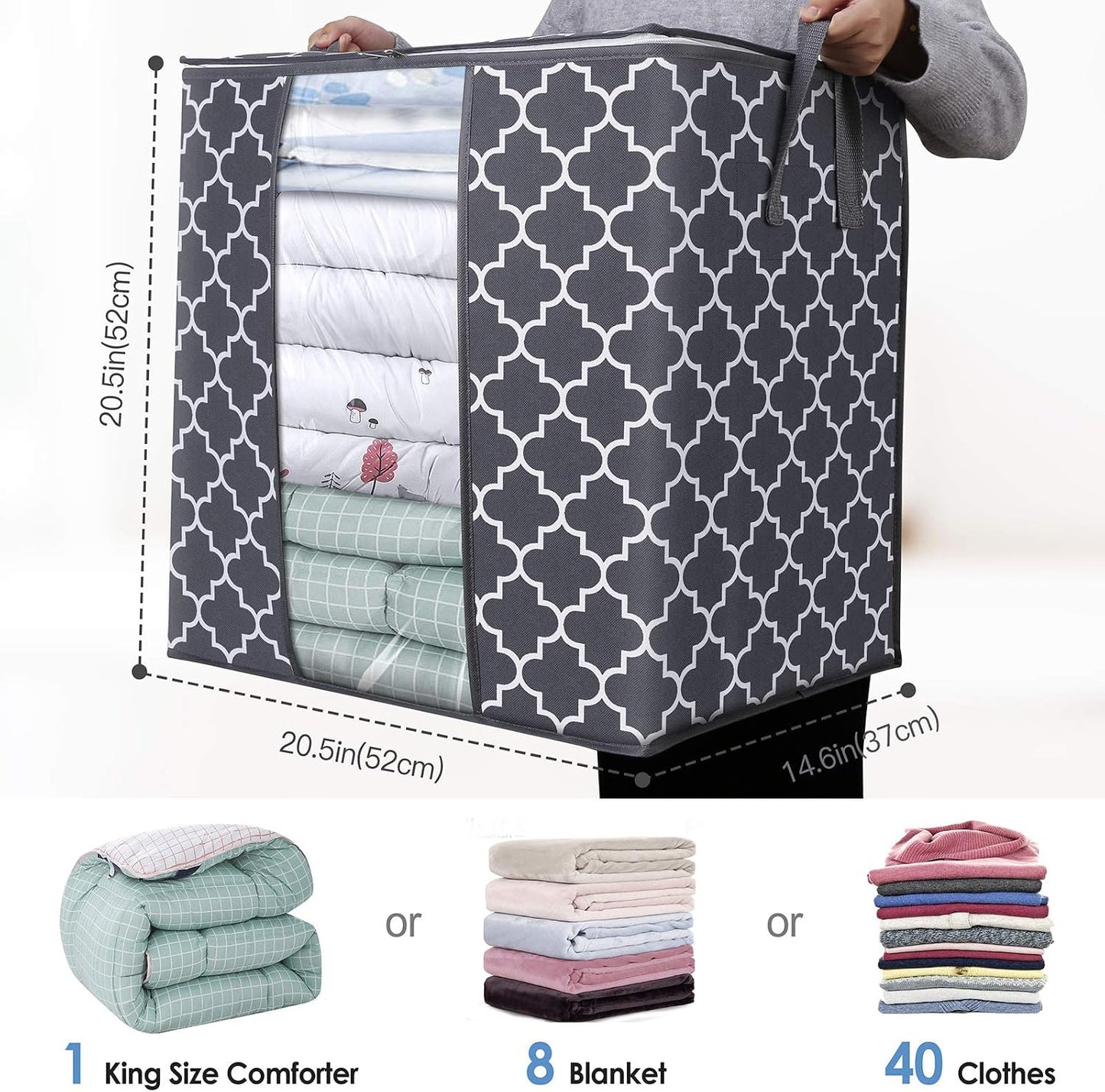 Bolsas almacenamiento 100L set 8 pzas para ropa