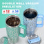Vaso acero inox 40oz con asa pajilla a prueba de fugas