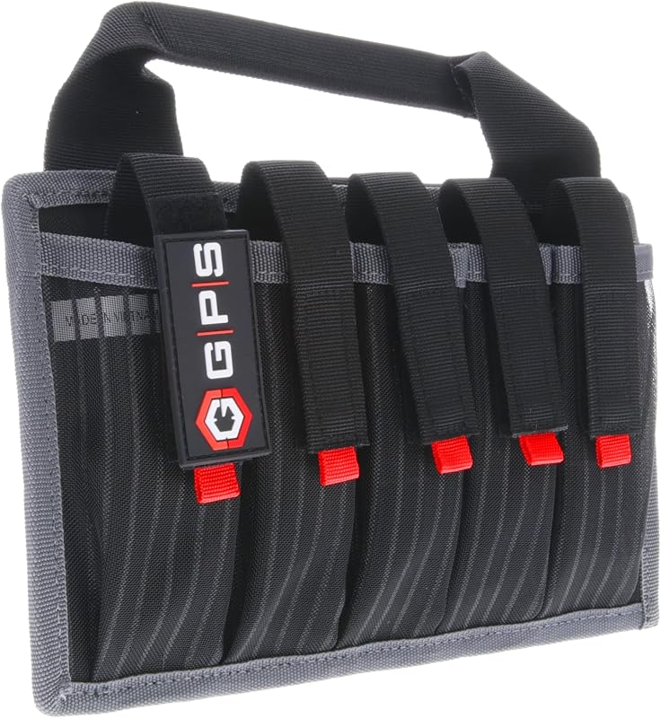 Bolsa cargadores con gancho y bucle ajustable 10 pzas negro