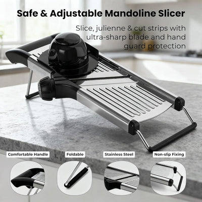 Rebanadora mandolina acero inox ajustable para verduras