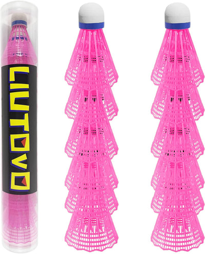 12 Pack Birdies de Nailon para Bádminton Interior y Exterior