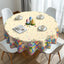 Mantel redondo Pascua 70x70pulg tela impermeable flores y huevos