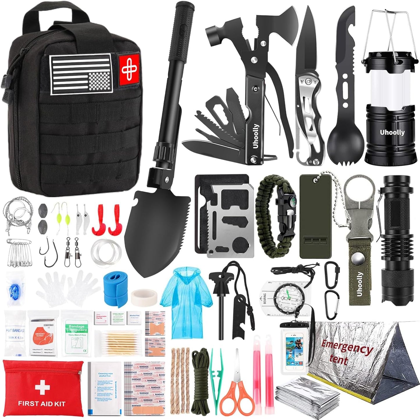 Kit supervivencia 252 pzas para hombre mujer coche viaje