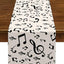 Camino mesa lino notas musicales 13x72pulg eventos bodas comedor