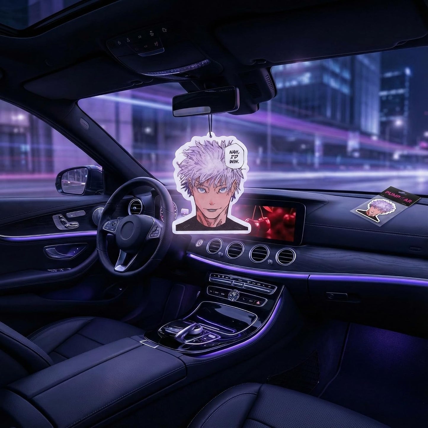 Ambientador colgante doble cara cereza anime para coche