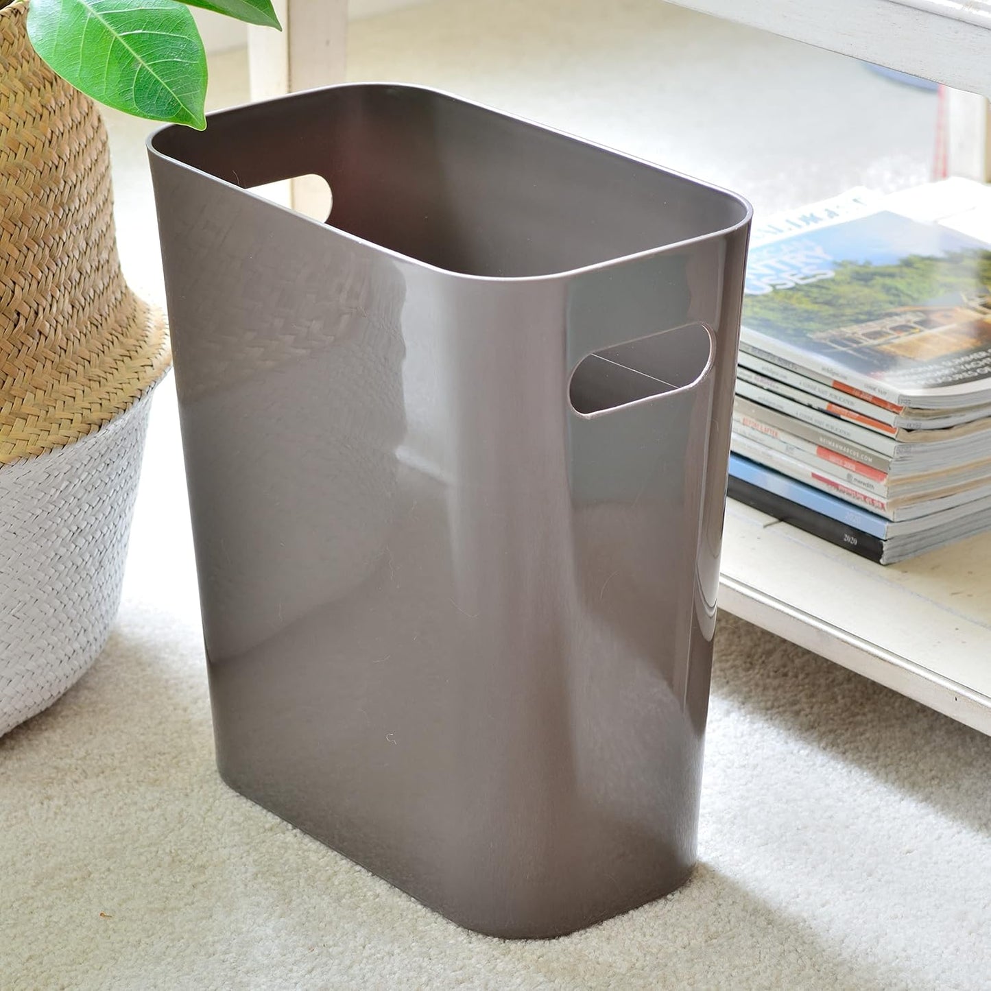 2 Cubos Basura Plástico 3gal con Asas para Oficina Hogar