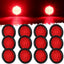 Kit luces traseras LED 12 pzas redondas remolque rojo